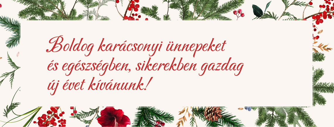 A képen egy karácsonyi üdvözlet látszik.